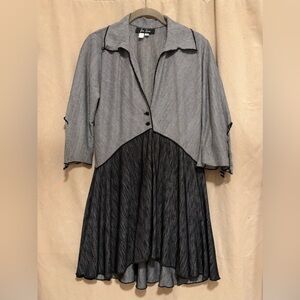 Jes Irie handmade black and white tunic button closure. Very flattering, Size S